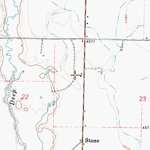 Topographic Map of Stone Elementary School, ID
