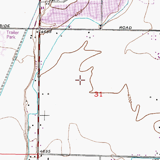 Topographic Map of Sunnyside Elementary School, ID