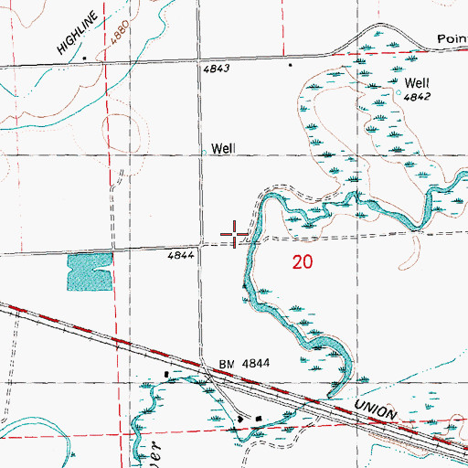 Topographic Map of Silver Creek Access Area, ID