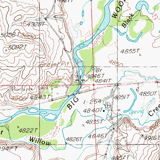 Topographic Map of Stanton Crossing Access Area, ID