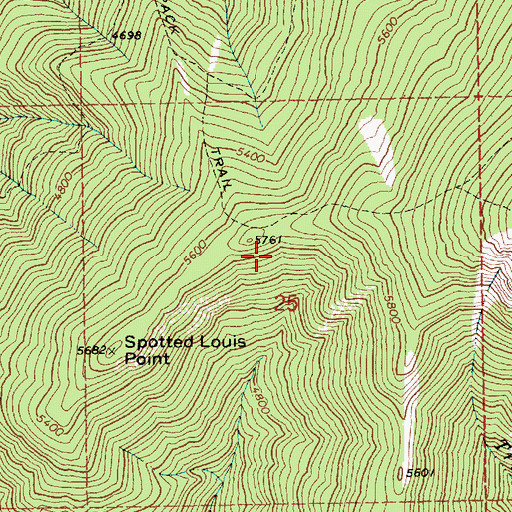 Topographic Map of Snow Peak Wildlife Management Area, ID