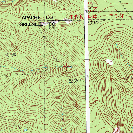 Topographic Map of Upper Canyon Creek Tank, AZ