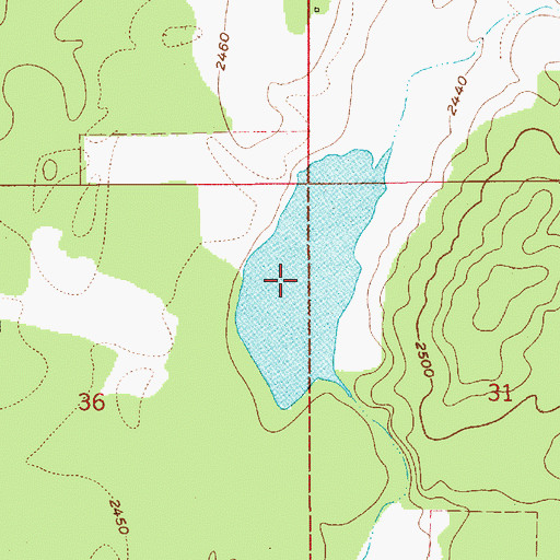Topographic Map of Alpine Lake, ID