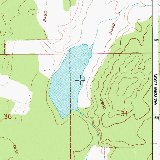 Topographic Map of Alpine Lake Wildlife Habitat Area (historical), ID