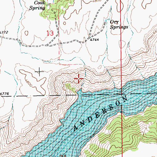 Topographic Map of Anderson Ranch Big Game Range, ID