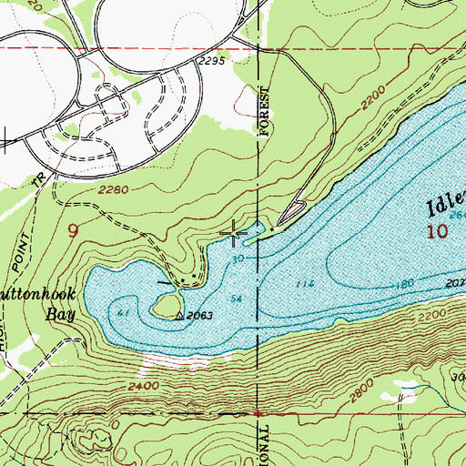 Topographic Map of Beaver Bay Swim Area, ID