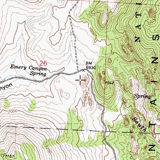 Topographic Map of Bread Loaf, ID