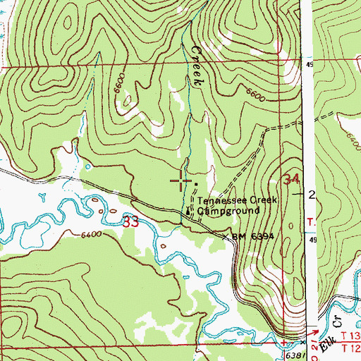 Topographic Map of Bear Valley Patrol Cabin, ID