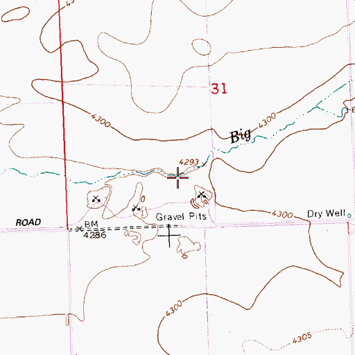 Topographic Map of Baker Wildlife Habitat Area North, ID