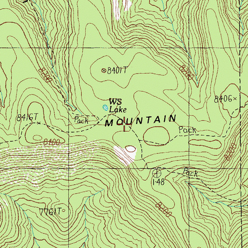 Topographic Map of W S Lake, AZ