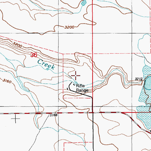 Topographic Map of Blacks Creek Rifle Range, ID