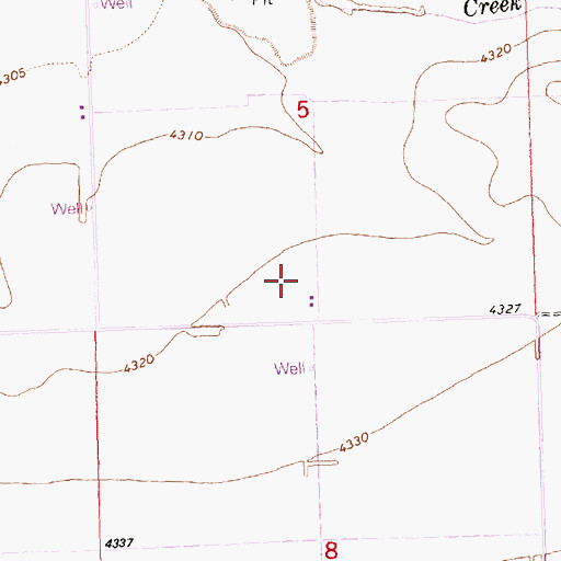 Topographic Map of Butte Wildlife Habitat Area North, ID