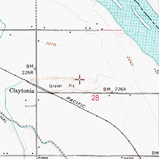 Topographic Map of Claytonia Pond Wildlife Habitat Area, ID