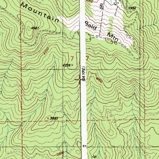 Topographic Map of Campbells Pond Access Area, ID
