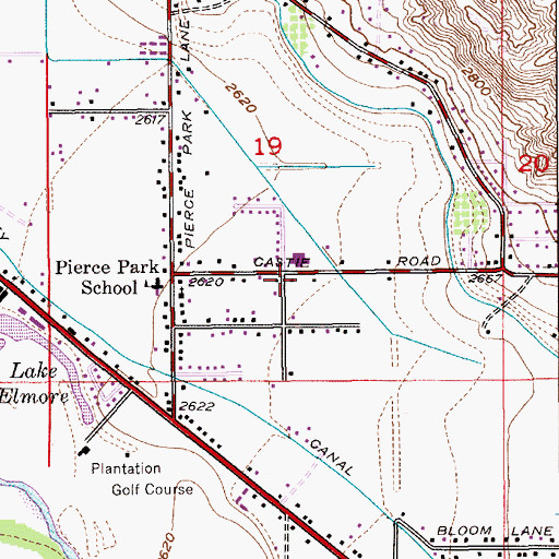 Topographic Map of Cynthia Mann Elementary School, ID