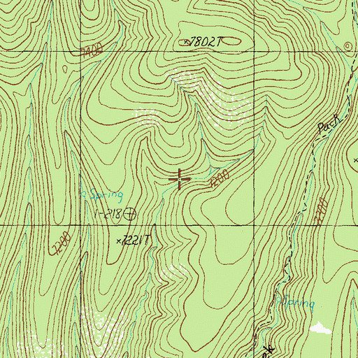 Topographic Map of Walnut Spring, AZ