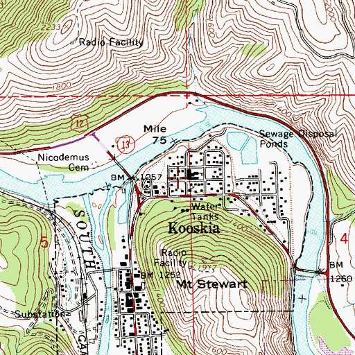 Topographic Map of Clearwater Valley Elementary, ID