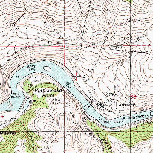 Topographic Map of Cavendish-Teakean Elementary School, ID