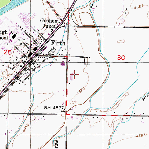 Topographic Map of A W Johnson Elementary School, ID