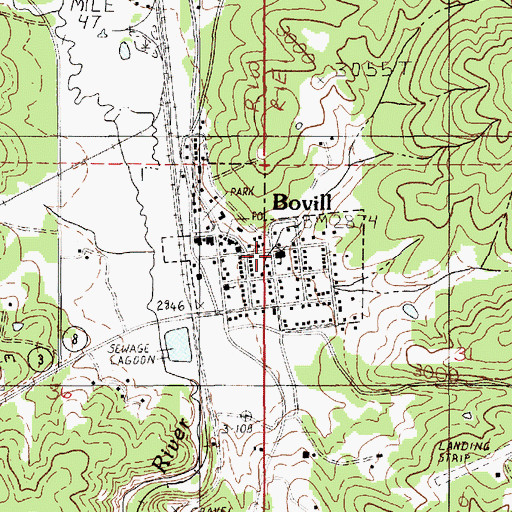 Topographic Map of Bovill Elementary School, ID