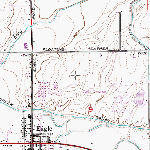 Topographic Map of Eagle Hills Elementary School, ID