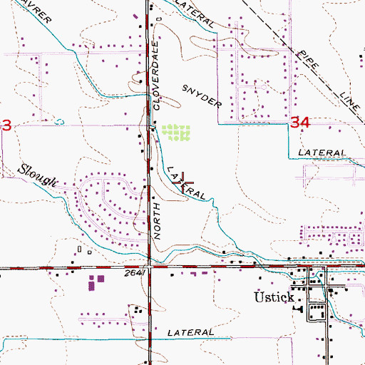 Topographic Map of Frontier Elementary School, ID
