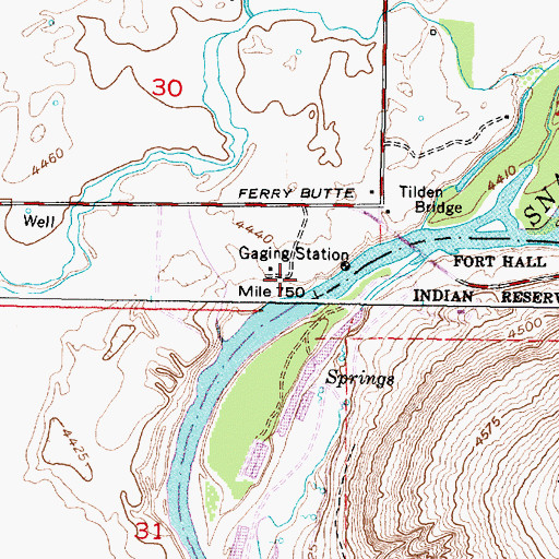 Topographic Map of Ferry Butte Access Area, ID