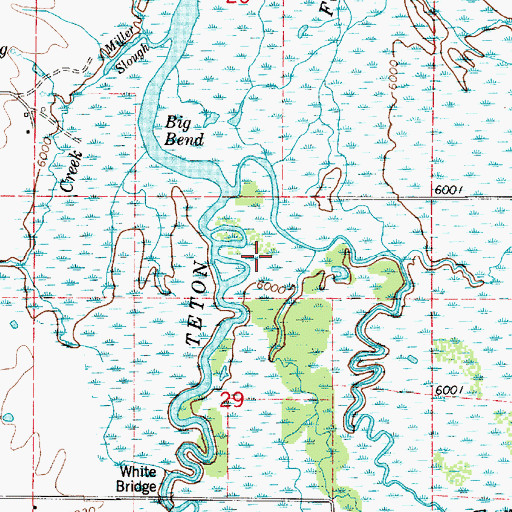 Topographic Map of Fox Creek West Access Area, ID