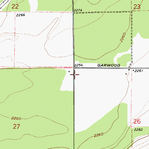 Topographic Map of Garwood Elementary School, ID