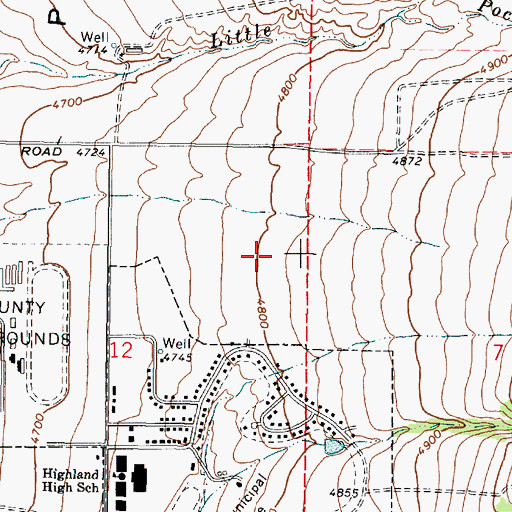 Topographic Map of Gate City Elementary School, ID