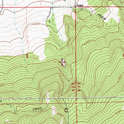 Topographic Map of Grangeville Hatchery, ID