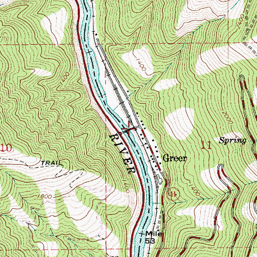 Topographic Map of Greer Access Area, ID