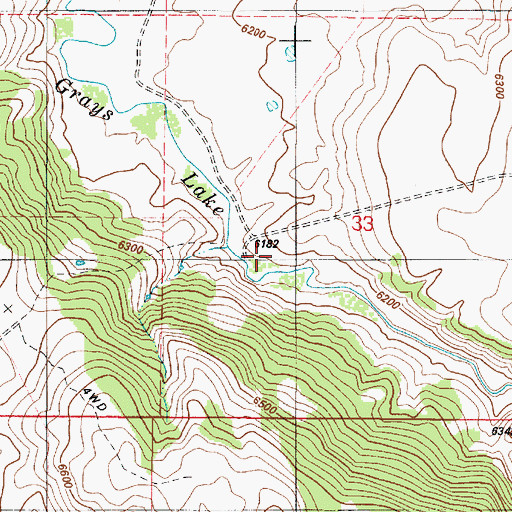 Topographic Map of Grays Creek Outlet Access Area, ID
