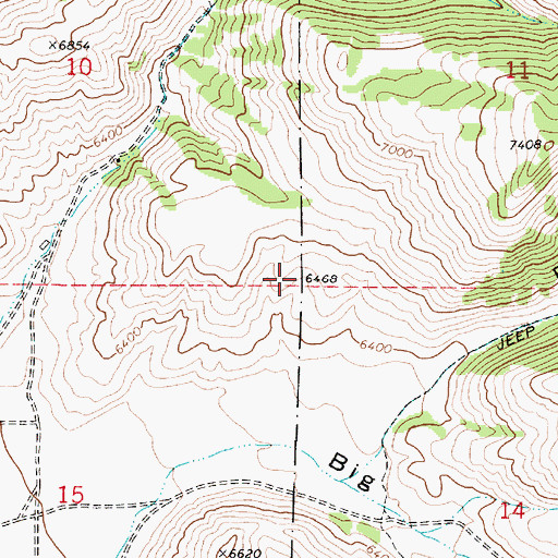 Topographic Map of Georgetown Summit Wildlife Management Area, ID