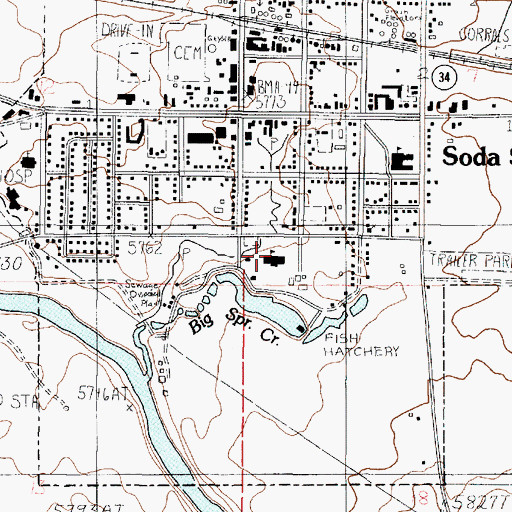 Topographic Map of Howard E Thirkill Primary School, ID