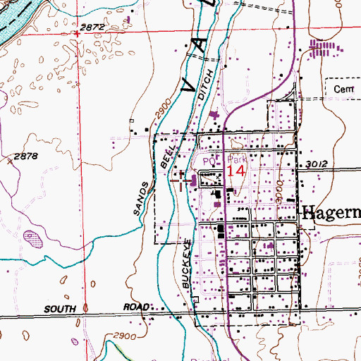 Topographic Map of Hagerman Elementary School, ID