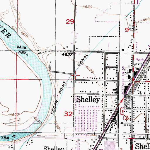 Topographic Map of Hazel Stuart Elementary School, ID