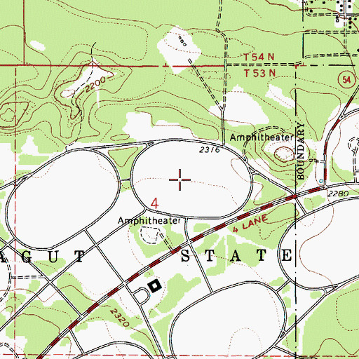 Topographic Map of Hill Campground, ID