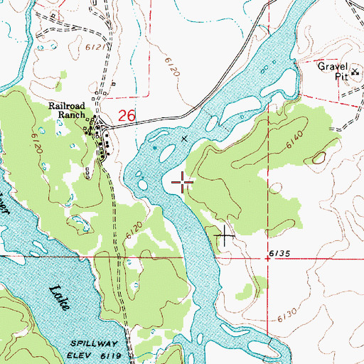 Topographic Map of Harriman State Park, ID