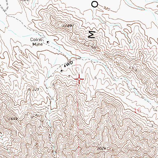 Topographic Map of Dome Rock Mountains, AZ