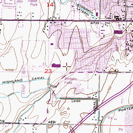 Topographic Map of Adventist Christian School, ID