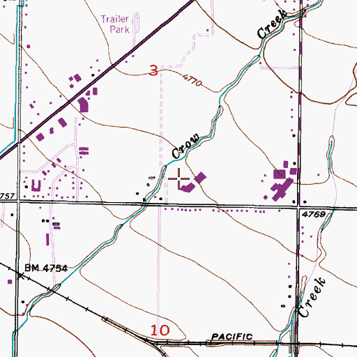 Topographic Map of Bonneville High School, ID