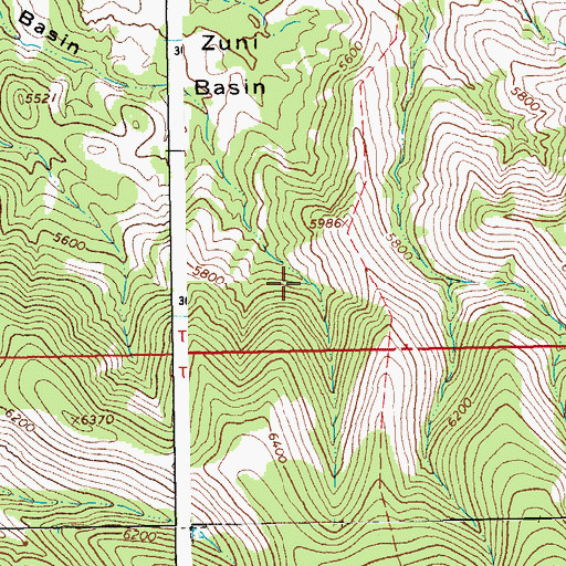 Topographic Map of Zuni Spring, AZ