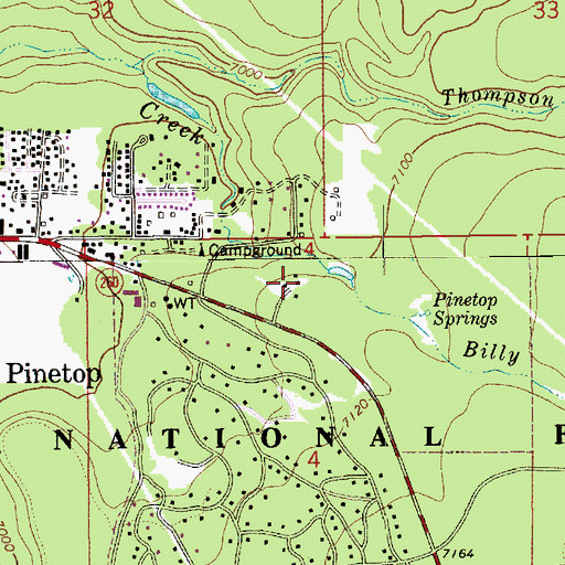Topographic Map of Arizona Game and Fish Region One Office, AZ