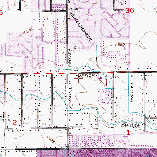 Topographic Map of Cole Valley Elementary Campus, ID