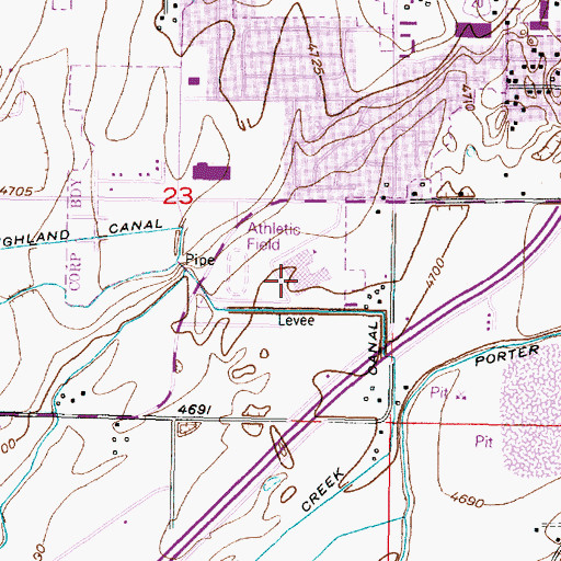 Topographic Map of Continuation School-Alternate School, ID