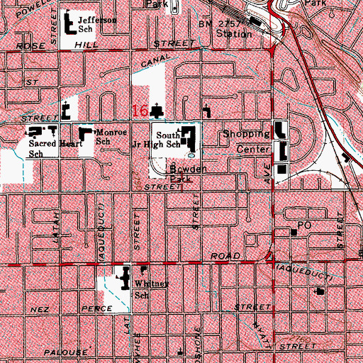 Topographic Map of The Elementary Montessori School, ID