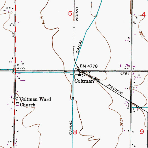 Topographic Map of Fairview Elementary School, ID