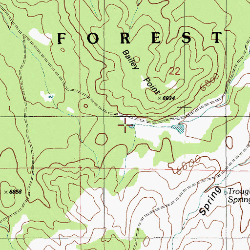 Topographic Map of Bailey Tank, AZ
