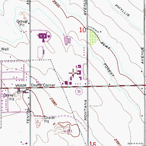Topographic Map of Gem State Adventist Academy, ID